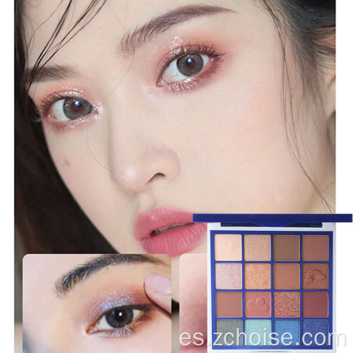 Paleta de sombras de ojos de alto pigmento de 16 colores